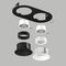 Комплект со светильником Lightstar Domino Round (214657+214606+214607+214006+214007) D6570607WBMOD