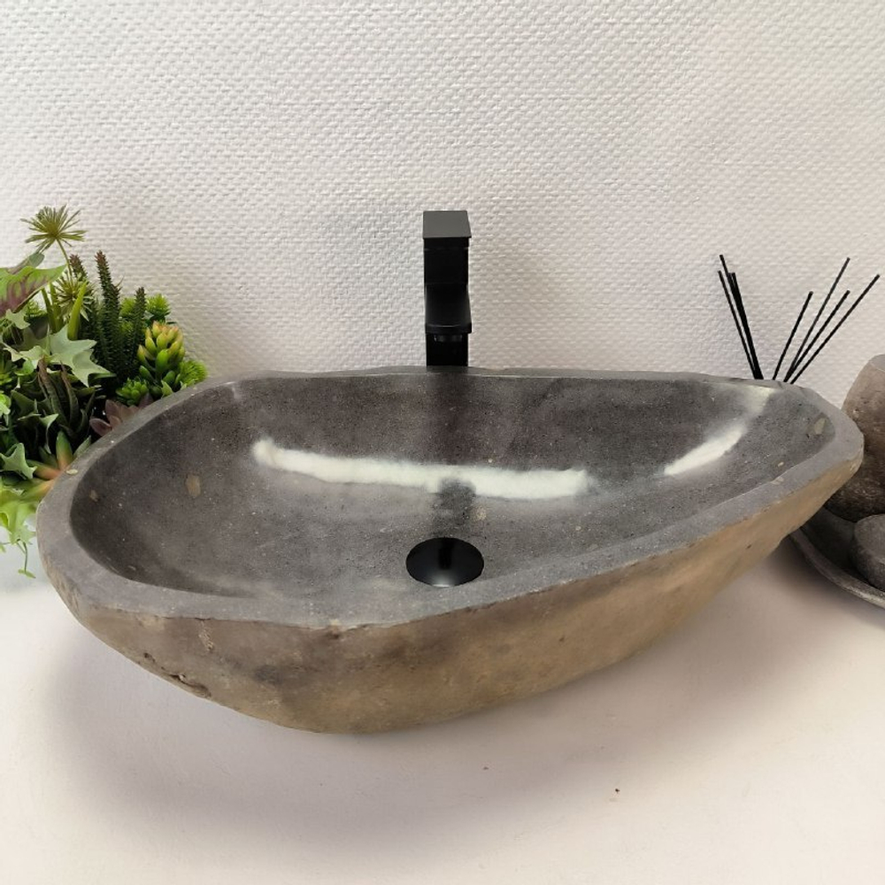 Раковина из речного камня RS-63542 (63*42*16) 0124