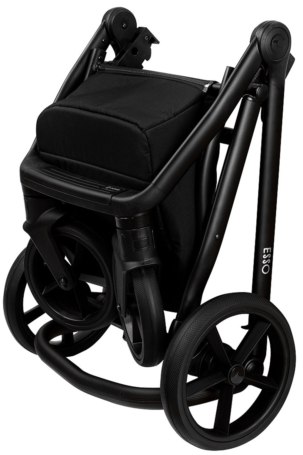 Детская коляска Roan Esso Кожа 3 в 1 с автокреслом Pituso Baesa Pro Black,Beige Canopy ESSK/214/1 Misti Mint/Grey/руч.Черный