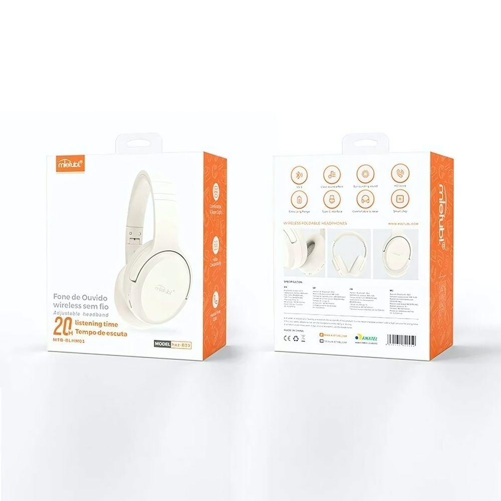 Bluetooth - гарнитура Mietubl MTB-BLHM01, накладные, BT5.3, 300mAh White