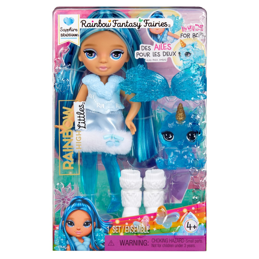 Rainbow High Littles - Модная кукла Sapphire Bradshaw (Сапфировая) + животное 543428