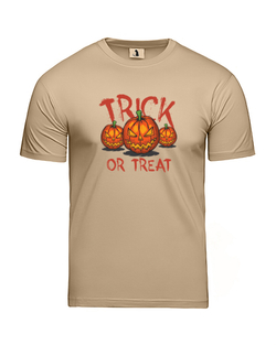 Футболка Trick or treat unisex бежевая