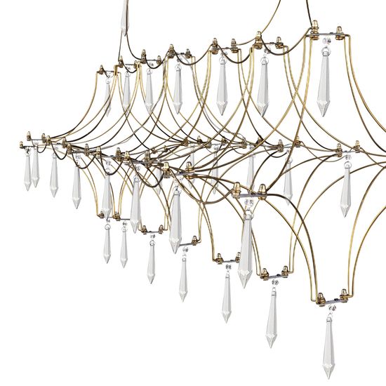 SL6603.203.17 Светильник подвесной ST-Luce Золотистый/Прозрачный LED 1*17W 4000K GRAVETTA