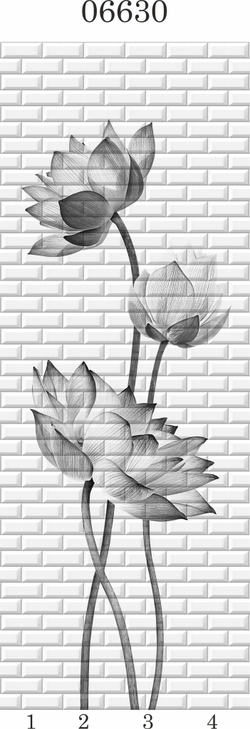 Панель ПВХ фотопечать 3D Panda Таинственный сад 2700х250 мм