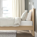 Каркас кровати - IKEA MALM/LUROY/LURÖY, 90х200 см, дубовый шпон, беленый МАЛЬМ/ЛУРОЙ ИКЕА