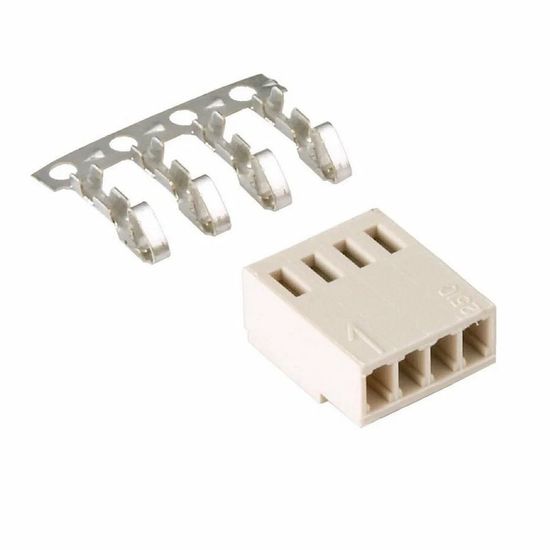 Разъём HU-04 2,54мм / 1375820-4TE / H2510-04PYC000R / DS1070-4F / L-KLS1-2.54-04-H