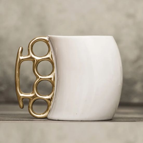 Кружка керамическая "Кастет" белая, 300мл