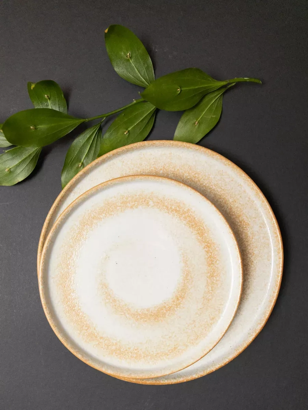 Набор 2 шт тарелок с бортиком, 20 см, Песчаная