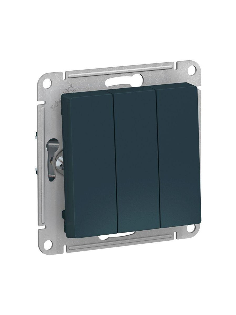 Выключатель 3-кл. СП AtlasDesign 10А IP20 (сх. 1+1+1) 10AX механизм изумруд SE ATN000831