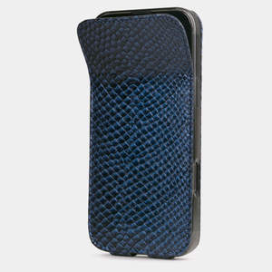 Чехол для iPhone 16 Pro Max из кожи лосося, синий градиент