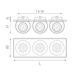 i536746474 Светильник INTERO LED 9W*3 850LM*3 24G БЕЛЫЙ/ЧЕРНЫЙ 4000K (217536+217074+217064+217074)