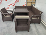 Обеденная группа под искусственный ротанг Yalta large set