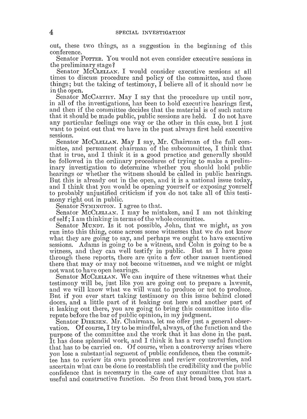Hearings before the Special Subcommittee on Investigations of the committee on government operations United States Senate. Part 1 | Committee on Government Operations