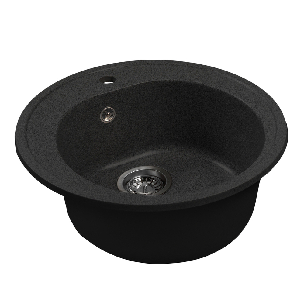 Мойкa ML-GMS102 СТАНДАРТ круглая, черный (308), 500 мм (глуб. чаши 170)