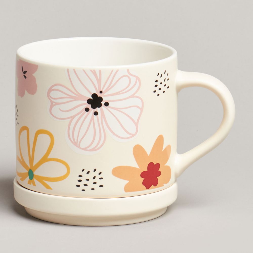 КРУЖКА С КРЫШКОЙ LEFARD FLOVERS 390МЛ. (КОР=24ШТ.)