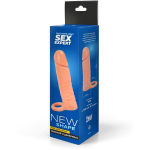 Насадка с кольцом Sex Expert телесная 16 см