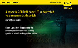 Фонарь Nitecore CG6 Green Light Hunting Kit