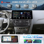 Магнитола для Ford Focus 3 2011-2019 - Redpower 85150XLB монитор 12.3" QLED в стиле BMW, Android 14, CarPlay, 4G SIM-слот