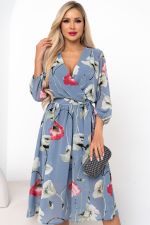 Платье Мила (дымчатый/маки) Р11-1207/3 Nikol (Акция)