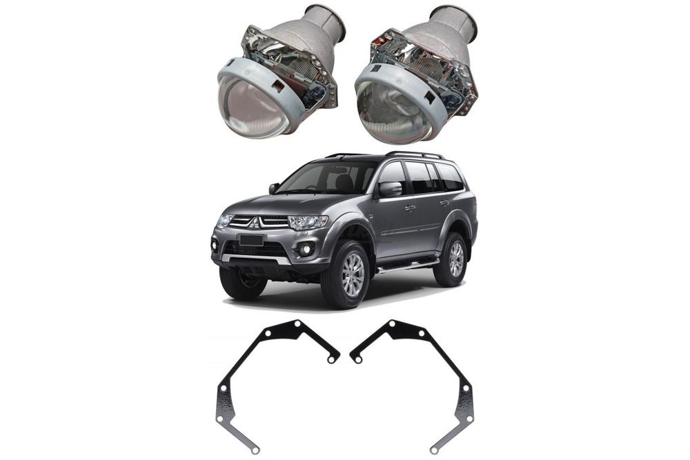 Готовый комплект для замены штатных линз Mitsubishi Pajero Sport II 2008-2016