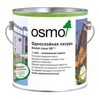 Однослойная лазурь OSMO Einmal-Lasur HS PLUS