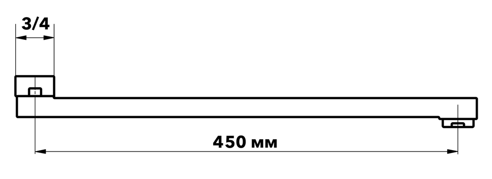 Излив плоский 450мм нерж. ESKO арт.ESPL450L