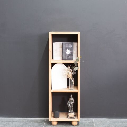 Стеллаж деревянный Эдгар, модульный, из массива дуба на ножках