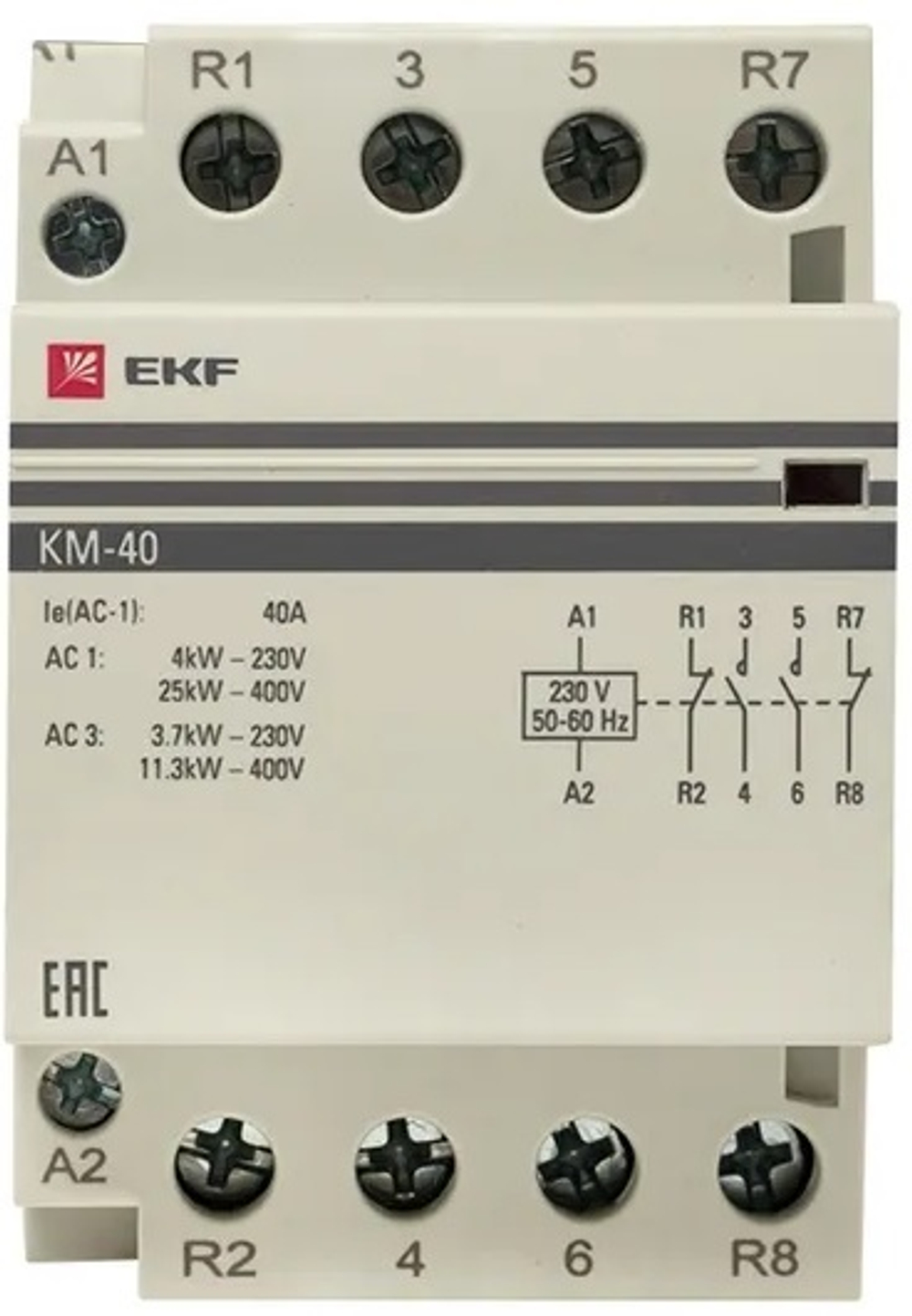 Контактор  EKF km-3-40-22