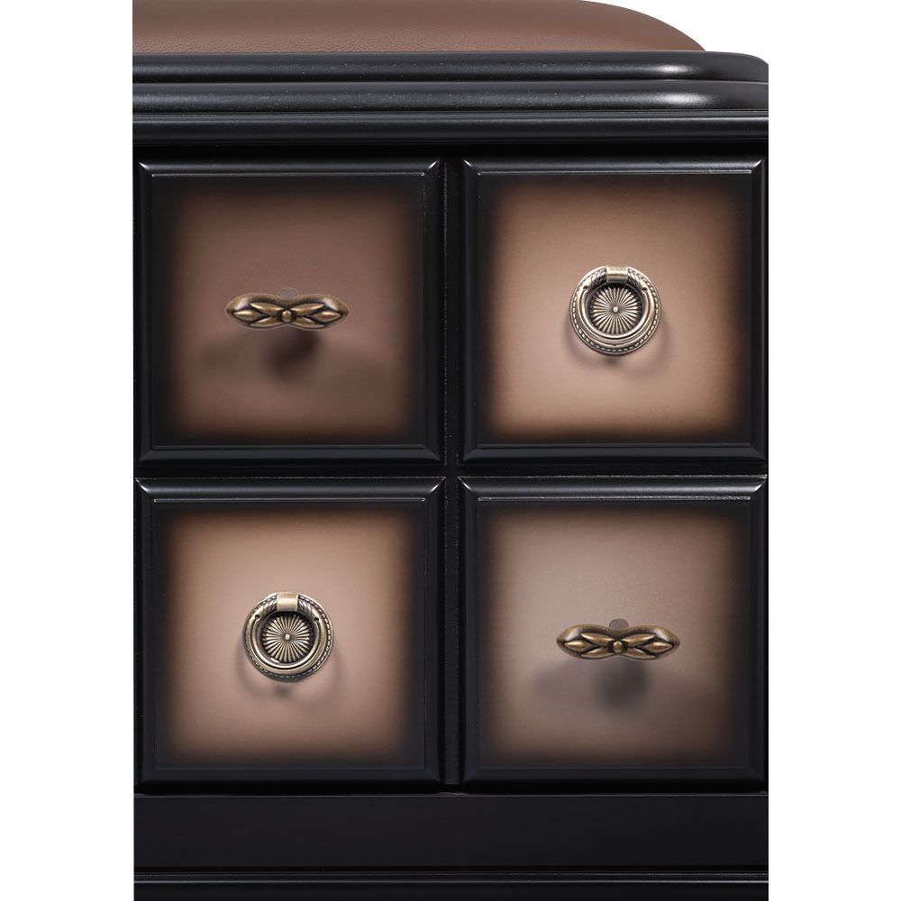 Банкетка Пандора 1 с обувницей Орех Оберджин Шоколад