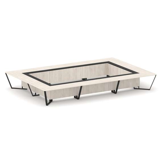 Steel Meet Стол переговорный прямоугольный KM-PR.B.SP-26K2 Денвер Светлый/Графит Глянец/Металл Черны