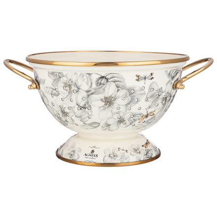 ДУРШЛАГ LEFARD ЭМАЛИРОВАННЫЙ, СЕРИЯ ЯБЛОНЕВЫЙ САД, 22*13 СМ