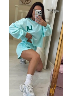 Спортивный костюм женский двойка свитшот с шортами LA