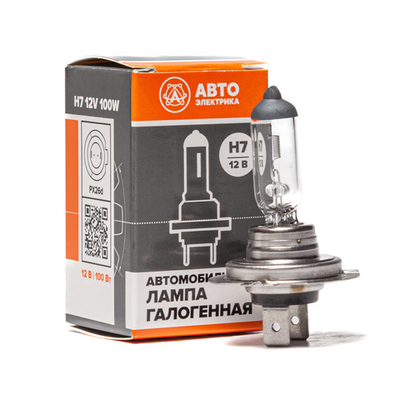 Автолампа галогенная H7, 12 В, 100 Вт, PX26D
