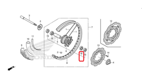 91051-KSE-003. BEARING, RADIAL BALL, 6003U