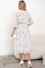 Платье Хелен (белый/синий принт) Р11-2075/11 Nikol