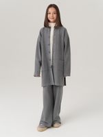 Кардиган для девочки в школу AT990 серый