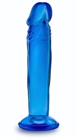 Синий анальный фаллоимитатор Sweet N Small 6 Inch Dildo With Suction Cup - 16,5 см. (Цвет: синий)