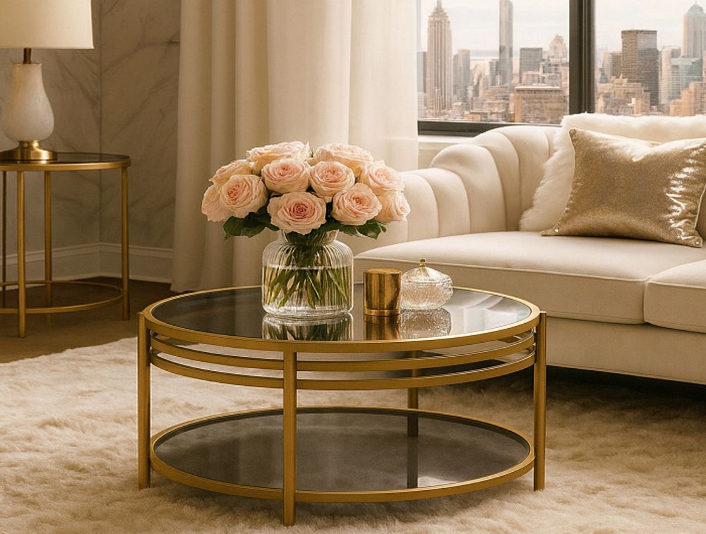 Столик "Риенцо" латунь большой