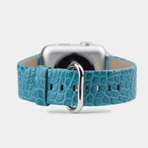 Ремешок для Apple Watch 42/44/45/49mm Classic из кожи аллигатора цвета тиффани