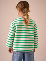 Лонгслив для девочки Next E44-973, Белый, Зеленый