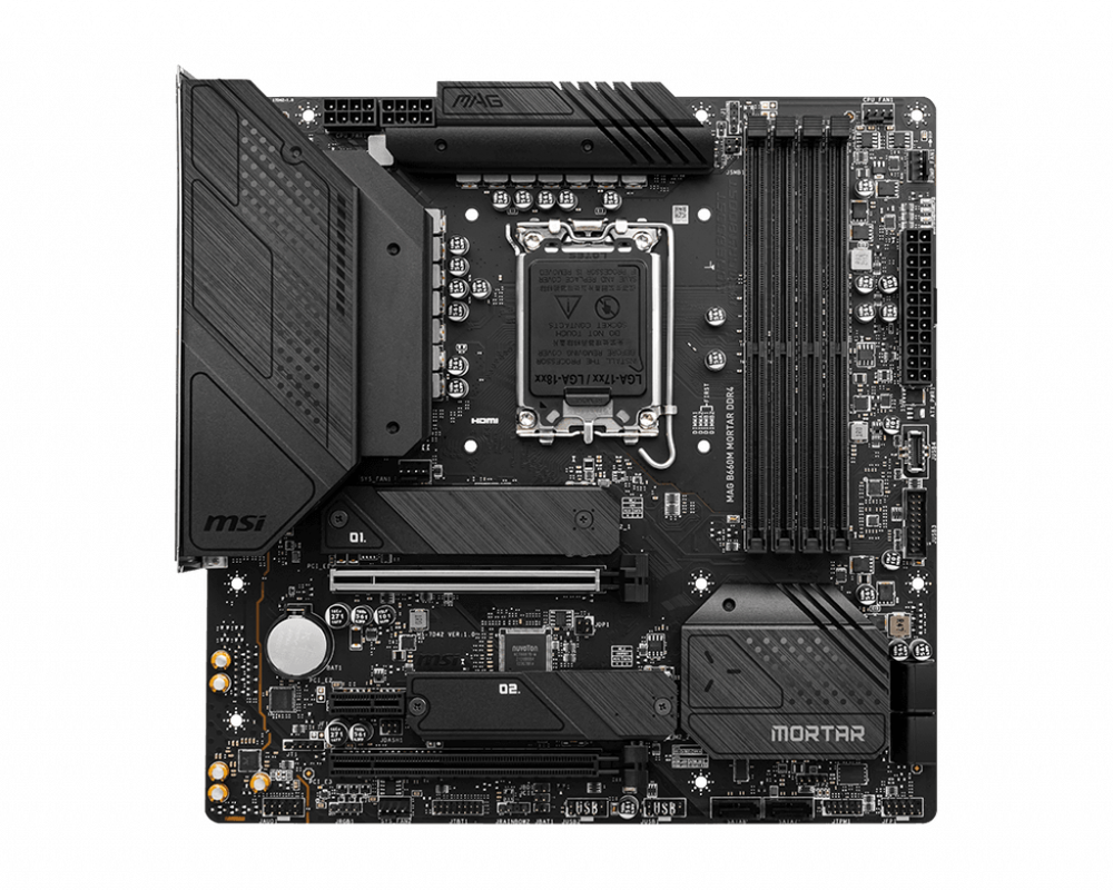 Материнская плата MSI MAG B660M MORTAR DDR4 Socket 1700, Intel B660, 4xDDR4, PCI-E 4.0, 2500 Мбит/с, 3xUSB 3.2 Gen2, USB 3.2 Gen2x2 Type-C, HDMI, DisplayPort, mATX
