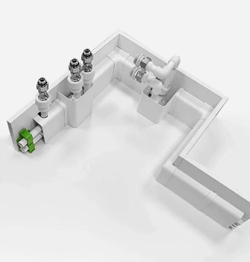 Плинтус ПВХ Smartprofile Aqua37 белый под покраску 95х37х2200 мм