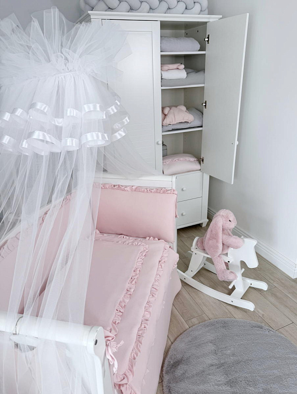 Комплект постельного белья Lepre New Royal Collection 4 предмета 120х90 см розовая пастель