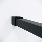 Душевая перегородка Niagara Nova NG-481-90FBLACK (90х200) черный матовый,стекло рифленое/тонированное,1 место