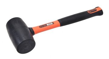 Кувалда  резиновая 58 мм, черная с фиберглассовой рукояткой Tactix 223007