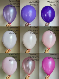 Шар латексный пастель, перламутр, металл