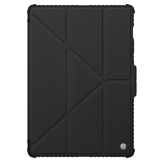 Чехол книжка от Nillkin для планшета Samsung Galaxy Tab S9 FE+ Плюс, серия Bumper Pro Case-Multi Angle Folding Style, с защитной шторкой для камеры