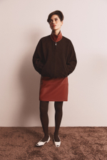 Skirt JACQUELINE brick color