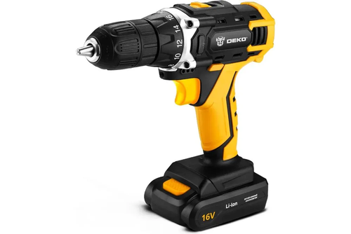DEKO Дрель-шуруповерт, 16 В, 2 АКБ