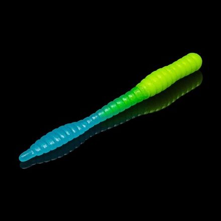 SOOREX PRO bait SOREX WORM 80mm 216 Chartreuse/Blue glow Cheese 6pcs